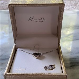 Kanishka sterling silver heart necklace. 18 inches